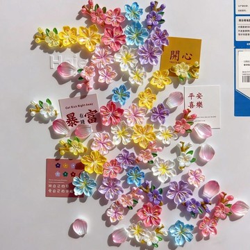 可愛冰箱貼 冰箱裝飾磁吸貼 冰箱裝飾貼桃花立體磁力冰箱貼入戶門洞洞板創意磁力花朵裝飾白板電動車貼 白板磁鐵貼 磁吸白板