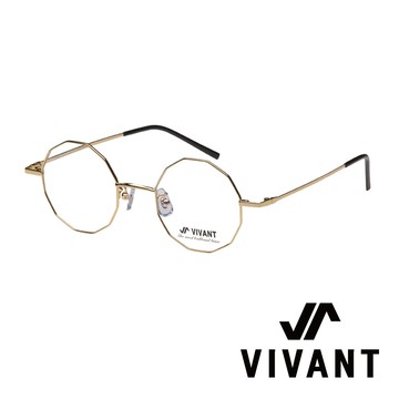 VIVANT 韓系 多邊形金屬框 光學眼鏡．金【octogone C1】