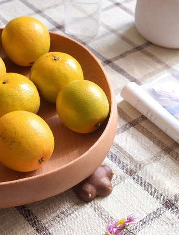 山舍丨胖虎盤 實木收納大盤 零食香薰雜物道具果盤 創意木托盤子