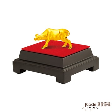 j'code真愛密碼金飾 金牛送財來黃金擺件