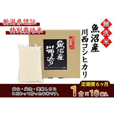 ふるさと納税 十日町市 新潟県認証米 魚沼産川西こしひかり1合×10個 全6回