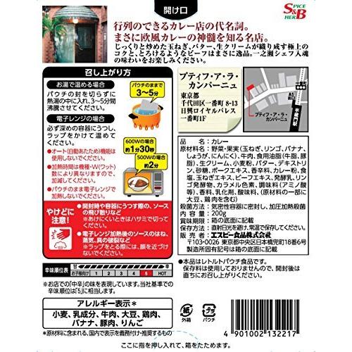 SB 噂の名店 欧風ビーフカレー お店の中辛 200g×5個