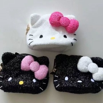 kitty化妝包🎀 韓國小眾 新款 kitty50周年亮閃閃收納包化妝包