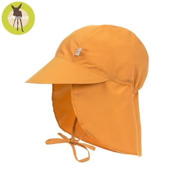 德國Lassig-嬰幼兒抗UV防曬遮頸帽-甜柿橘