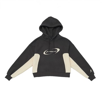 KANGOL 長袖帽T 休閒上衣 米/深灰 女款 64521051 10 noY58