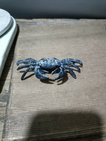 日本回流銅器擺飾置物，昭和時期銅螃蟹擺飾銅動物茶寵 做工很好
