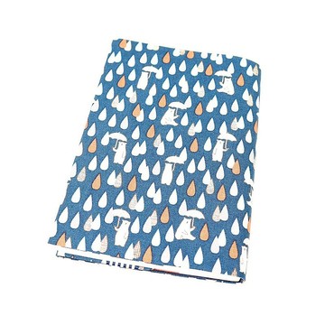 A5 可調式 媽媽手冊 布書衣 布書套 - 雨滴 北極熊 (藍)