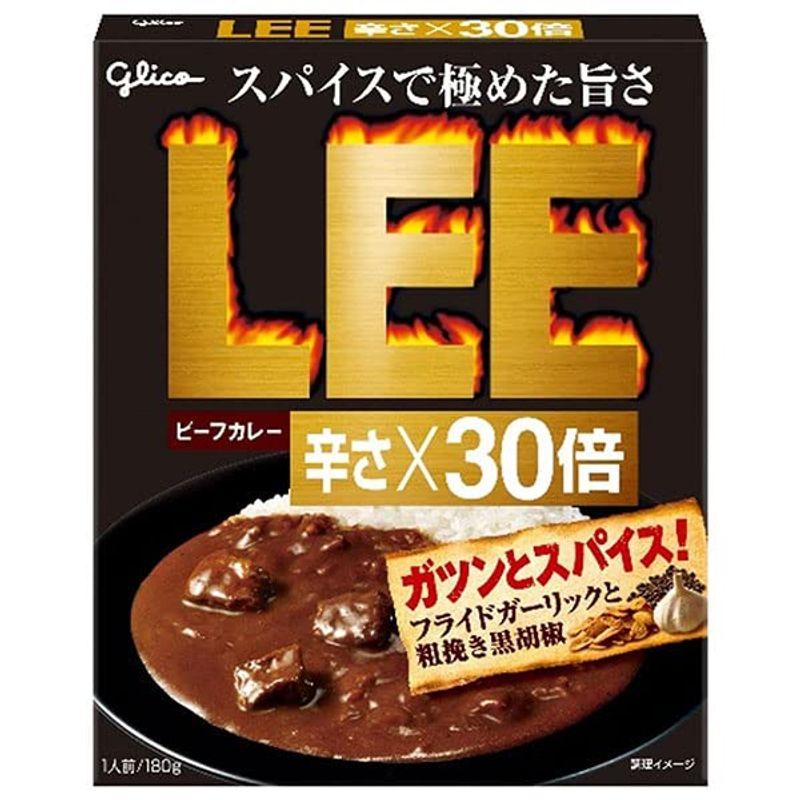 江崎グリコ ビーフカレーLEE 辛さ×30倍 180g×10箱入×(2ケース)