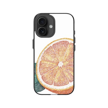 iPhone 16 Clear (相機按鈕) 酷墨灰 - MOLECULARTS - 柳橙