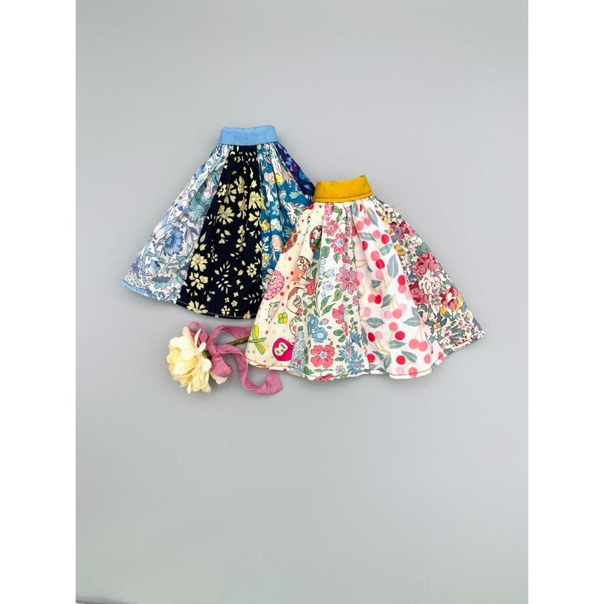 よし子さま専用GS/リバティパッチワークプリーツスカート　リカちゃん　ブライス よし子さま専用GS/リバティパッチワークプリーツスカート リカ