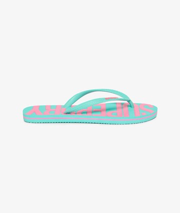 Superdry Women's Women's Vintage Flip Flops Blue / Aqua - Size: S