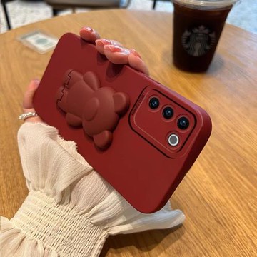 蔚攬vivoS17Pro手機殼VIV0S16e新款小熊隱形15支架voviS12軟vis10por硅膠創意全包s9潮s7t男女防摔保護套