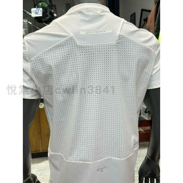 悅裳💎臺灣免運💎2025 夏   新款  男  女  涼感純色運動短袖T恤寬鬆透氣面料網孔設計上衣