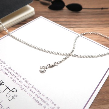 ART64 純銀 經典百搭 極簡小圓鍊(2.0mm寬) 20吋 925純銀項鍊 搭配鍊 女生項鍊