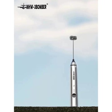 轟炸機MHW電動奶泡器 咖啡拉花自動打奶泡器手持發泡打蛋清攪拌器
