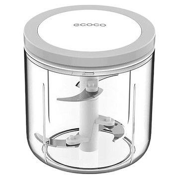 ECoco 可收納大拉環食物調理器-經典灰 1000ml 420不鏽鋼  大號(120 x 130mm)  1個