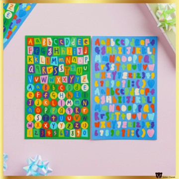 大創韓國彩色字母貼紙 DIY 4 張
