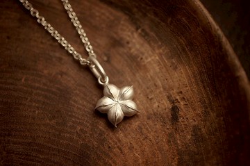 925 純銀堅果吊咀 連18吋銀鏈 - 手作(MW P1092)