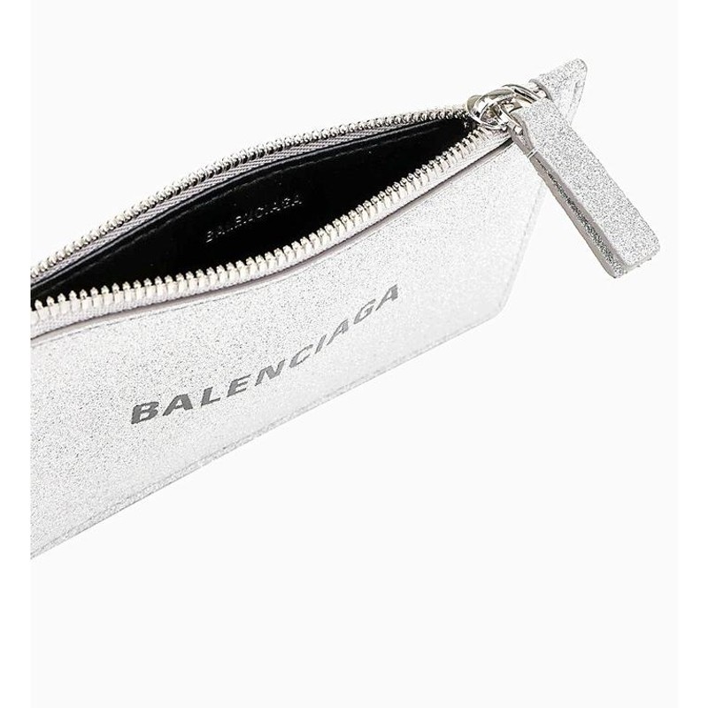 バレンシアガ BALENCIAGA EVERYDAY グリッターレザーカードケース