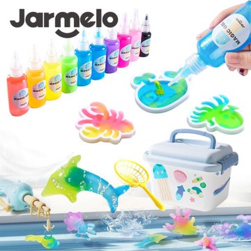 【JarMelo 原創美玩】DIY魔法水精靈/水凝膠釣釣樂創作盒(附釣具+觀賞瓶)