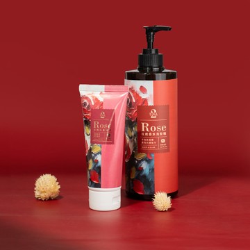 玫瑰仙女香水組 - UNA(玫瑰香水洗髮精500ml*1+玫瑰沁養護髮素100ml*1)
