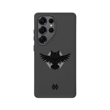 Galaxy S25 Ultra SolidSuit 黑 - 花生騷 WasangShow - 貓頭鷹圖騰