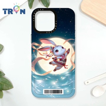 TRON IPhone 16 Pro Max 古風月亮兔子 防摔太空載具殼 透黑 軟硬 手機殼