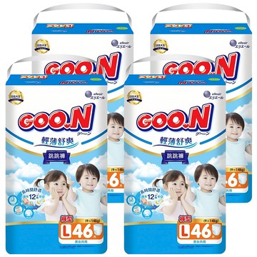 GOO.N 大王 輕薄舒爽 紙尿布 褲型 9~14kg  L  184片
