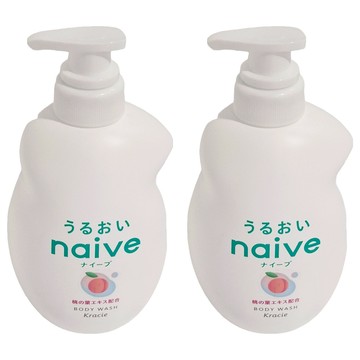 Kracie 葵緹亞 naive 娜艾菩 沐浴乳 保濕桃葉  530ml  2瓶