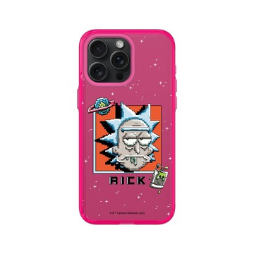 iPhone 15 Pro Max Clear 粉漾桃 - 瑞克和莫蒂 Rick and Morty - Pixel瑞克