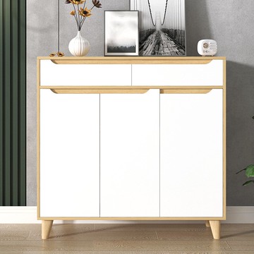 鞋柜家用門口大容量玄關柜實木腿陽臺鞋架簡約現代儲物收納門廳柜