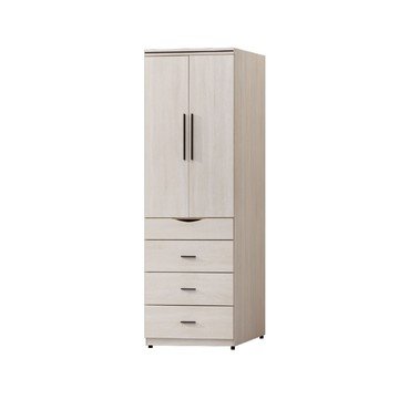 ASSARI-寶麗白雲橡2.5尺單吊四抽衣櫃(寬76x深58x高197cm)2.5尺