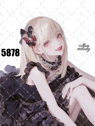 original sticker no.5878 人物貼紙 原創貼紙 人像貼紙 女孩貼紙 原創人物貼紙