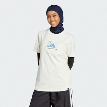 Adidas W C Ddl Surf T JX5330 女 T恤 運動上衣 休閒短袖 米白 水藍 亞版