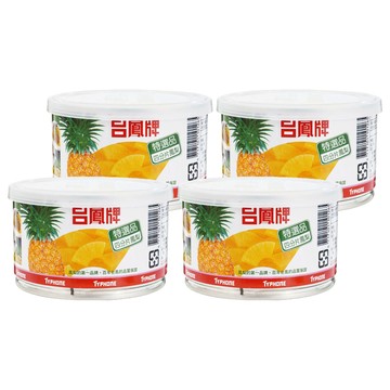 台鳳牌 四分片鳳梨  即開即食新鮮水果  拜拜貢品上乘之選  227g  4罐