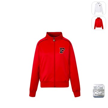 【FILA】女性 吸濕排汗 刷毛外套-紅色 5JKX-5717-RD