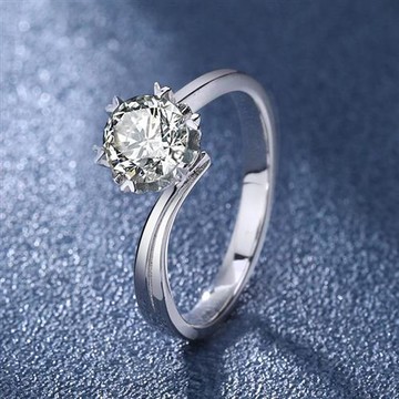 現貨+預購 頂級莫桑鑽石戒指925純銀戒指婚戒女鑽戒子求婚戒情人節禮物-雪花扭戒2款74lp85【獨家進口】【米蘭精品】