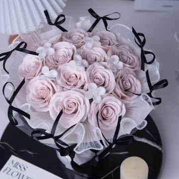 【Missing想念你】芭蕾香皂花束(藕色)｜你就是陽光！耶誕節/七夕情人節禮物/情人節花束/射手座生日禮物/母親節花束 -母親節禮物/情人節禮物/