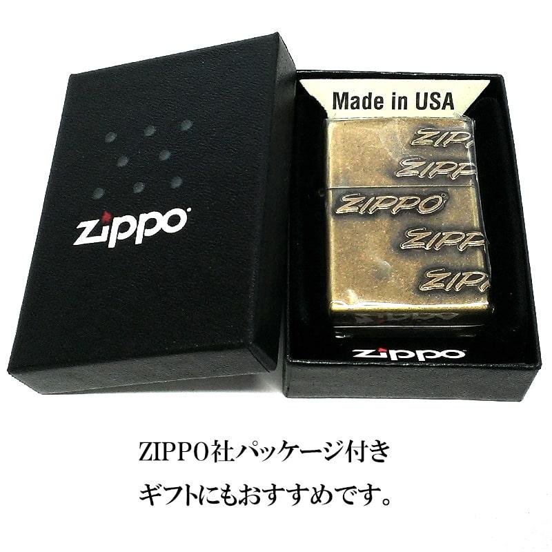 ZIPPO ライター 国内限定50個 ジッポ ロゴメタル アンティークブラス 古美仕上げ ブラスバレル メンズ プレゼント かっこいい