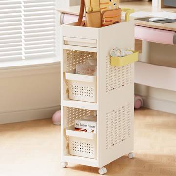 【AOTTO】清新多功能洞洞板三層收納推車(AS-208)