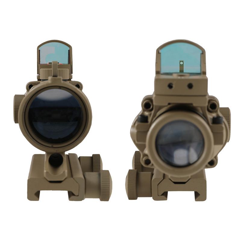 ELEMENT Trijicon ACOGタイプ 4x32スコープ DOCTERタイプドットサイト ダークアース DE 20mmレール 4倍固定