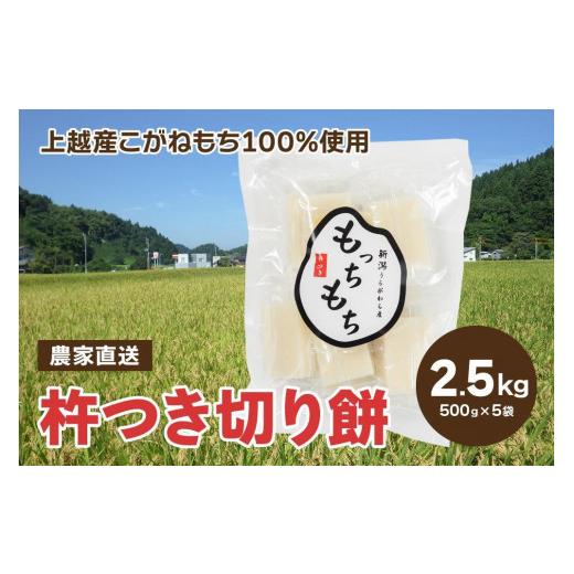 ふるさと納税 新潟県 上越市 新潟産 もち米の「こがねもち100%」切り餅5袋（合計50個入り）