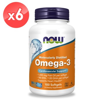 NOW Omega-3魚油膠囊6瓶組(100顆*6瓶)