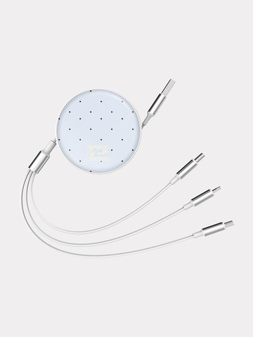 Mini Dot Glow Design Reel Type Charging Cable