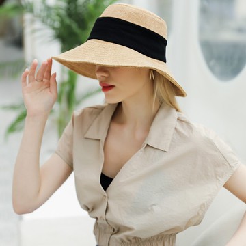 漁夫帽女草帽夏季薄款防曬遮陽太陽帽子新款網紅涼帽夏天時尚