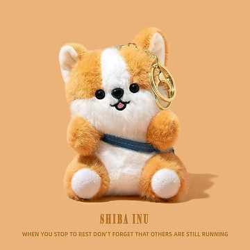 毛絨款 吐舌 柴犬 背包 適用於 AirPods 4 保護殼 Pro2 保護套 AirPods 1 2 3 全包耳機殼