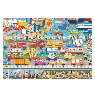 Easycreative 幼幼小拼圖 激發幼兒學習興趣 培養專注力  200片  交通工具  1盒