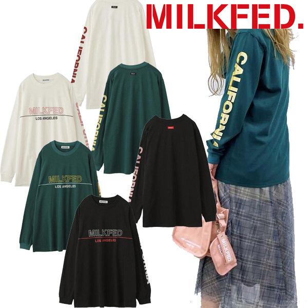 スウェット トップス ミルクフェド レディース MILKFED LONG RIB TOP 03194213 カットソー 長袖 ベージュ トレーナー セール】RIBBON L/S TOP（Tシャツ/カットソー）｜MILKFED