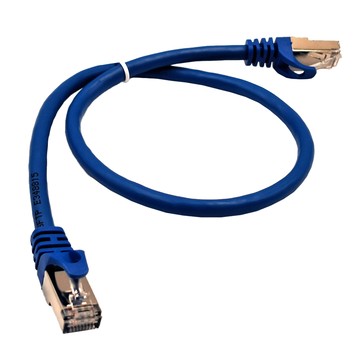 POLYWELL 寶利威爾 CAT6A 高速網路線 10Gbps RJ45 福祿克認證 PW15-W58-H005  0.5m  藍色  1條