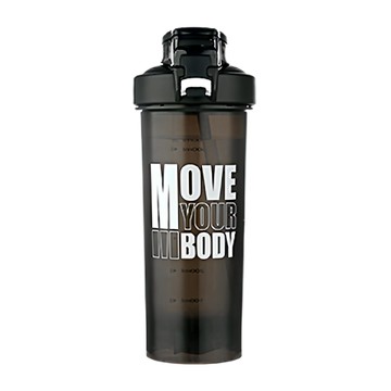 晟龍 雙飲防漏扣健身搖搖杯 自帶刻度 方便記錄水量  黑色  800ml  1個